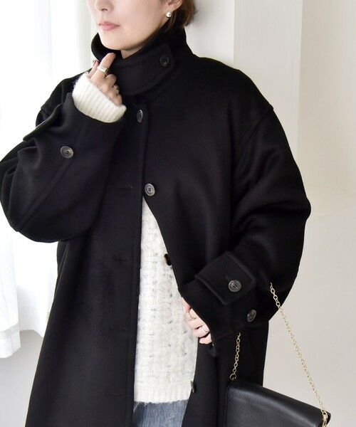 SHIPS / シップス ステンカラーコート | quaranciel: PURE WOOL スタンド & ステンカラー ロング コート | 詳細29