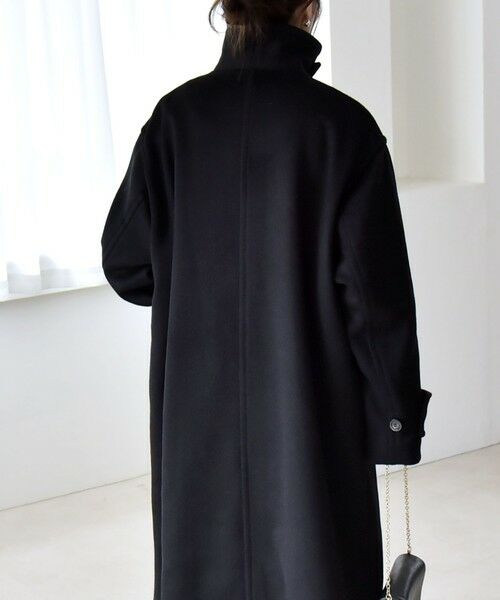 SHIPS / シップス ステンカラーコート | quaranciel: PURE WOOL スタンド & ステンカラー ロング コート | 詳細30