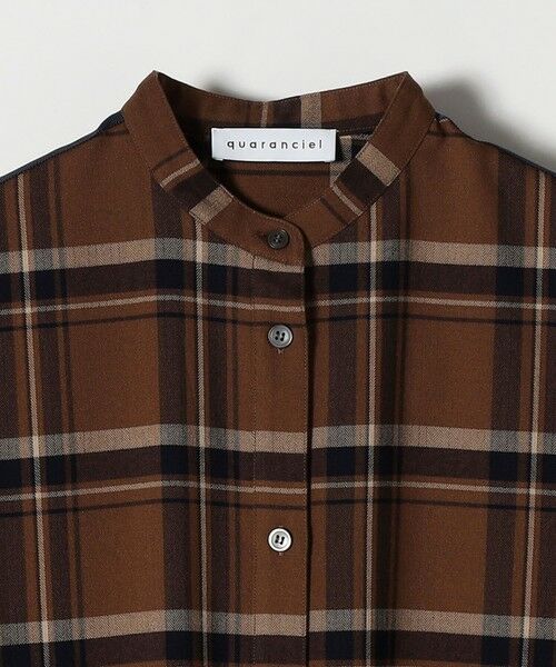 SHIPS / シップス ロング・マキシ丈ワンピース | quaranciel: バンドカラー ライン チェック ポケット シャツ ワンピース | 詳細20