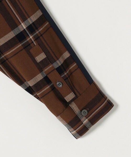 SHIPS / シップス ロング・マキシ丈ワンピース | quaranciel: バンドカラー ライン チェック ポケット シャツ ワンピース | 詳細21