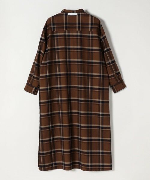 SHIPS / シップス ロング・マキシ丈ワンピース | quaranciel: バンドカラー ライン チェック ポケット シャツ ワンピース | 詳細25