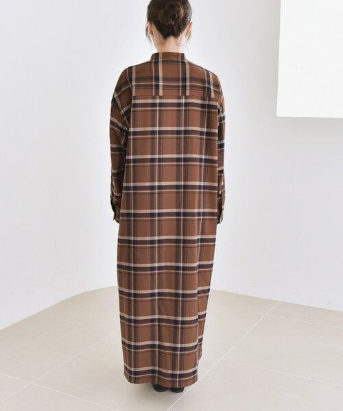 SHIPS / シップス ロング・マキシ丈ワンピース | quaranciel: バンドカラー ライン チェック ポケット シャツ ワンピース | 詳細28
