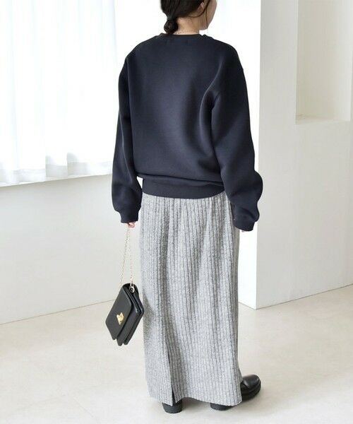 SHIPS / シップス ロング・マキシ丈ワンピース | quaranciel:〈手洗い可能〉リブニット ポロ プルオーバー  & スカート セットアップ | 詳細10