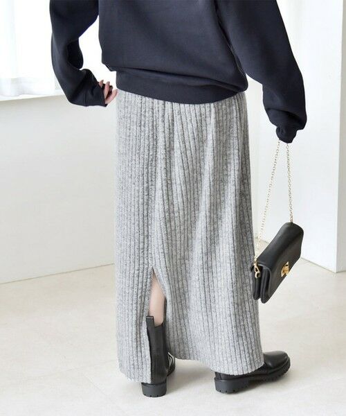 SHIPS / シップス ロング・マキシ丈ワンピース | quaranciel:〈手洗い可能〉リブニット ポロ プルオーバー  & スカート セットアップ | 詳細12