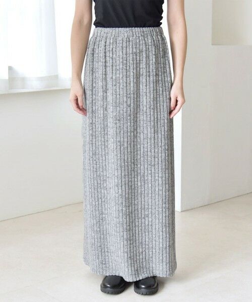 SHIPS / シップス ロング・マキシ丈ワンピース | quaranciel:〈手洗い可能〉リブニット ポロ プルオーバー  & スカート セットアップ | 詳細28