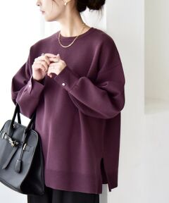 SHIPS / シップス ニット・セーター | quaranciel:〈手洗い可能〉ダブルフェイス パールモチーフ ワイド ニット プルオーバー