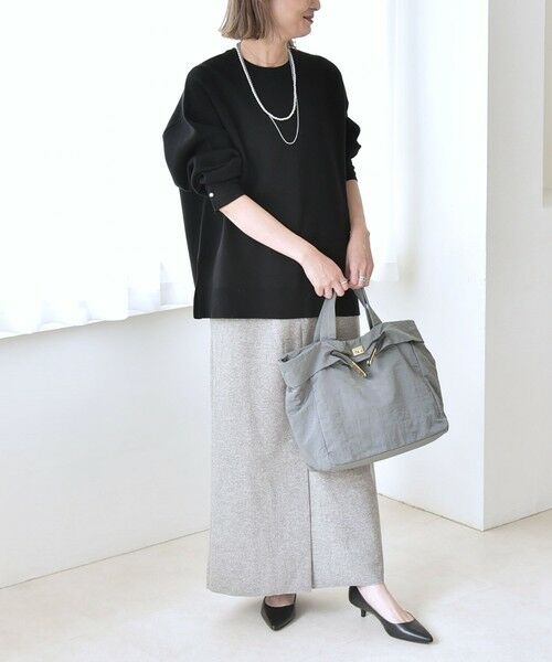 SHIPS / シップス ニット・セーター | quaranciel:〈手洗い可能〉ダブルフェイス パールモチーフ ワイド ニット プルオーバー | 詳細1