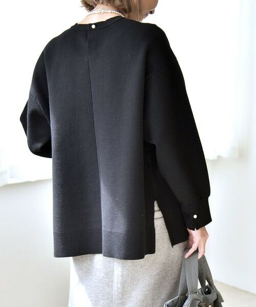 SHIPS / シップス ニット・セーター | quaranciel:〈手洗い可能〉ダブルフェイス パールモチーフ ワイド ニット プルオーバー | 詳細4