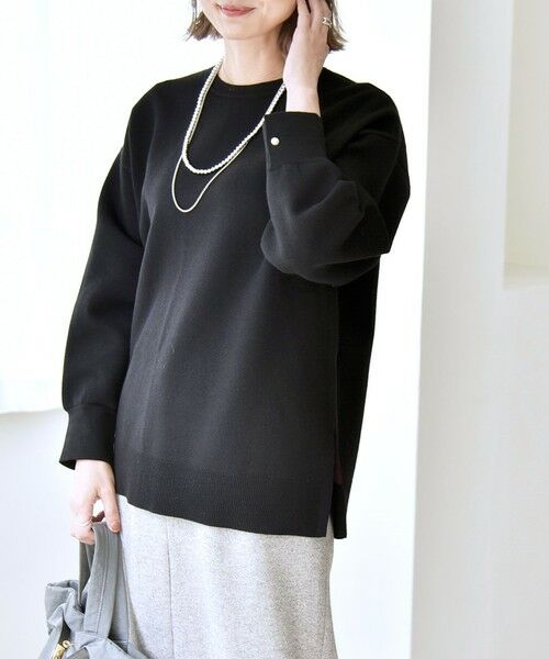 SHIPS / シップス ニット・セーター | quaranciel:〈手洗い可能〉ダブルフェイス パールモチーフ ワイド ニット プルオーバー | 詳細6