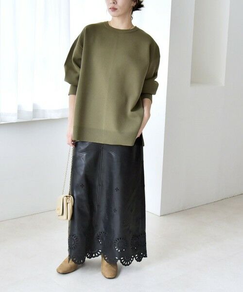 SHIPS / シップス ニット・セーター | quaranciel:〈手洗い可能〉ダブルフェイス パールモチーフ ワイド ニット プルオーバー | 詳細12