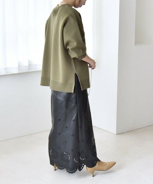 SHIPS / シップス ニット・セーター | quaranciel:〈手洗い可能〉ダブルフェイス パールモチーフ ワイド ニット プルオーバー | 詳細13