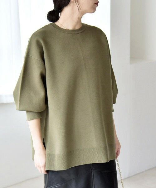 SHIPS / シップス ニット・セーター | quaranciel:〈手洗い可能〉ダブルフェイス パールモチーフ ワイド ニット プルオーバー | 詳細14