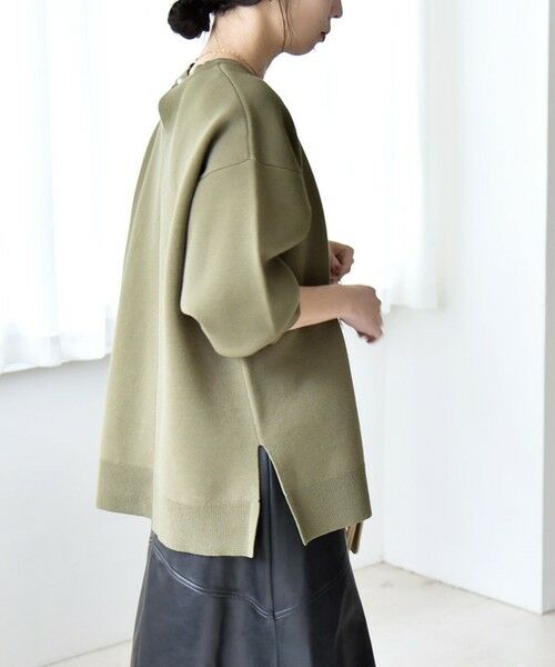 SHIPS / シップス ニット・セーター | quaranciel:〈手洗い可能〉ダブルフェイス パールモチーフ ワイド ニット プルオーバー | 詳細16