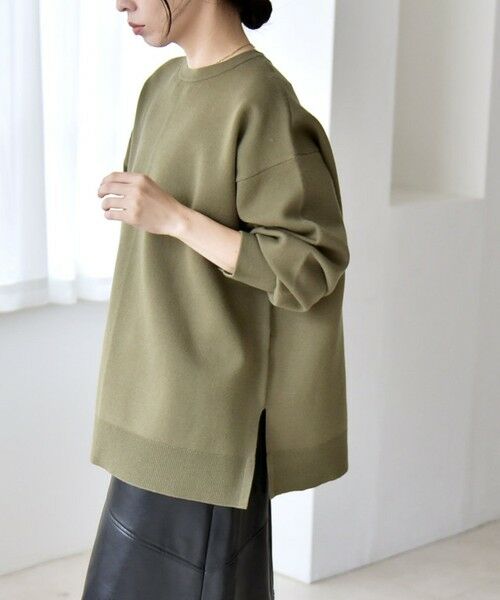 SHIPS / シップス ニット・セーター | quaranciel:〈手洗い可能〉ダブルフェイス パールモチーフ ワイド ニット プルオーバー | 詳細18