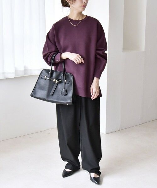 SHIPS / シップス ニット・セーター | quaranciel:〈手洗い可能〉ダブルフェイス パールモチーフ ワイド ニット プルオーバー | 詳細27