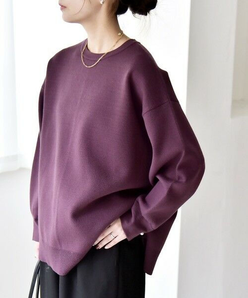 SHIPS / シップス ニット・セーター | quaranciel:〈手洗い可能〉ダブルフェイス パールモチーフ ワイド ニット プルオーバー | 詳細29