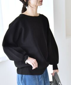 SHIPS / シップス ニット・セーター | quaranciel:〈手洗い可能〉ダブルフェイス ボートネック パフ ニット プルオーバー