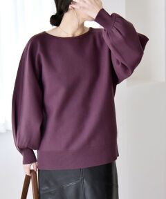 SHIPS / シップス ニット・セーター | quaranciel:〈手洗い可能〉ダブルフェイス ボートネック パフ ニット プルオーバー