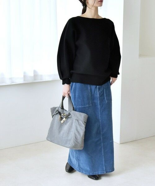 SHIPS / シップス ニット・セーター | quaranciel:〈手洗い可能〉ダブルフェイス ボートネック パフ ニット プルオーバー | 詳細1