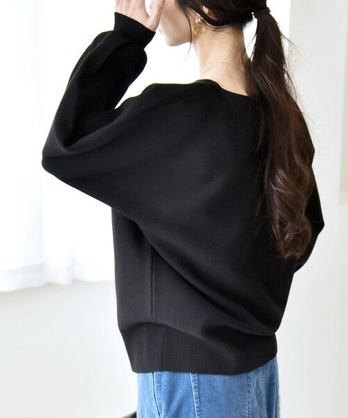 SHIPS / シップス ニット・セーター | quaranciel:〈手洗い可能〉ダブルフェイス ボートネック パフ ニット プルオーバー | 詳細5