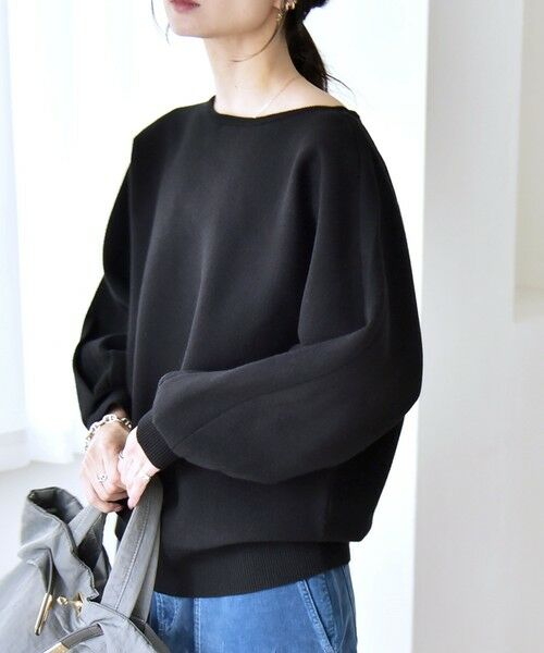 SHIPS / シップス ニット・セーター | quaranciel:〈手洗い可能〉ダブルフェイス ボートネック パフ ニット プルオーバー | 詳細6