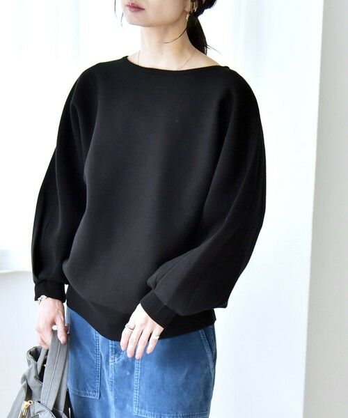 SHIPS / シップス ニット・セーター | quaranciel:〈手洗い可能〉ダブルフェイス ボートネック パフ ニット プルオーバー | 詳細7