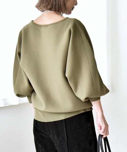 SHIPS / シップス ニット・セーター | quaranciel:〈手洗い可能〉ダブルフェイス ボートネック パフ ニット プルオーバー | 詳細13