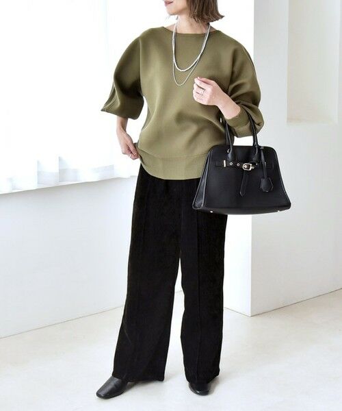 SHIPS / シップス ニット・セーター | quaranciel:〈手洗い可能〉ダブルフェイス ボートネック パフ ニット プルオーバー | 詳細10