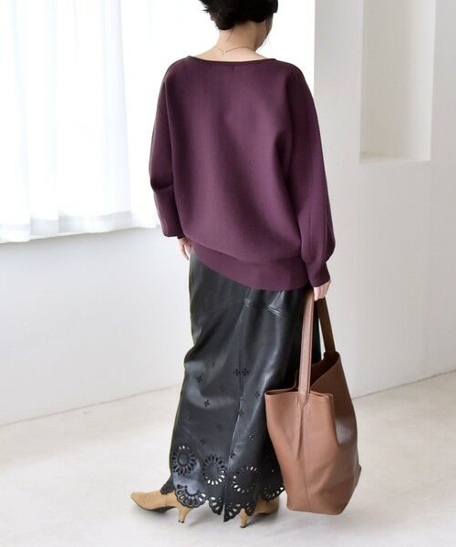 SHIPS / シップス ニット・セーター | quaranciel:〈手洗い可能〉ダブルフェイス ボートネック パフ ニット プルオーバー | 詳細26