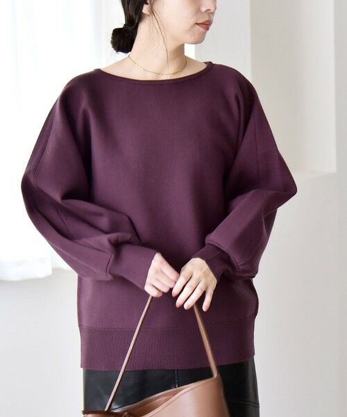 SHIPS / シップス ニット・セーター | quaranciel:〈手洗い可能〉ダブルフェイス ボートネック パフ ニット プルオーバー | 詳細27