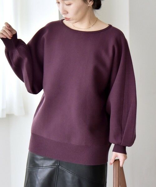 SHIPS / シップス ニット・セーター | quaranciel:〈手洗い可能〉ダブルフェイス ボートネック パフ ニット プルオーバー | 詳細29