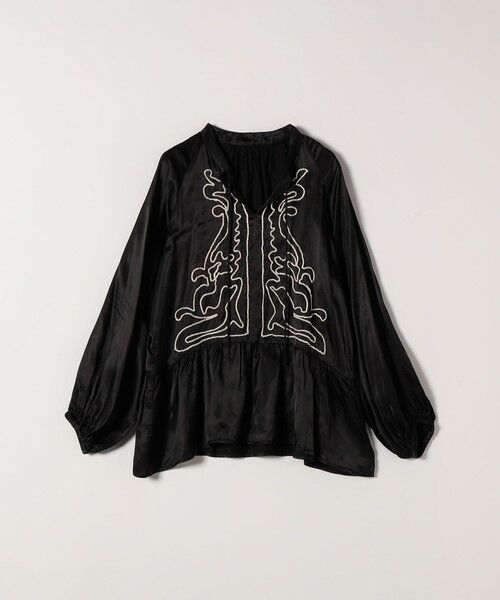 SHIPS / シップス シャツ・ブラウス | SHIPS any:〈洗濯機可能〉サテン 刺繍 スキッパー ペプラム ブラウス | 詳細8