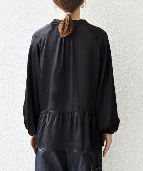 SHIPS / シップス シャツ・ブラウス | SHIPS any:〈洗濯機可能〉サテン 刺繍 スキッパー ペプラム ブラウス | 詳細12