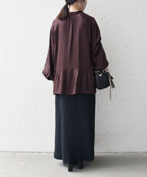 SHIPS / シップス シャツ・ブラウス | SHIPS any:〈洗濯機可能〉サテン 刺繍 スキッパー ペプラム ブラウス | 詳細16