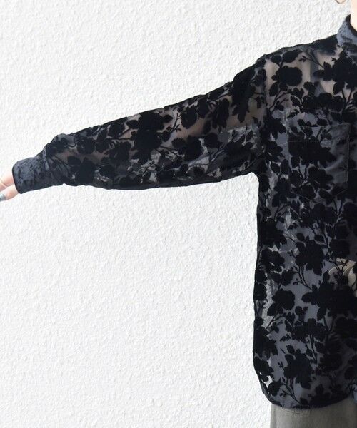 SHIPS / シップス シャツ・ブラウス | SHIPS any:〈手洗い可能〉フラワー オパール シアー シャツ ブラウス | 詳細14