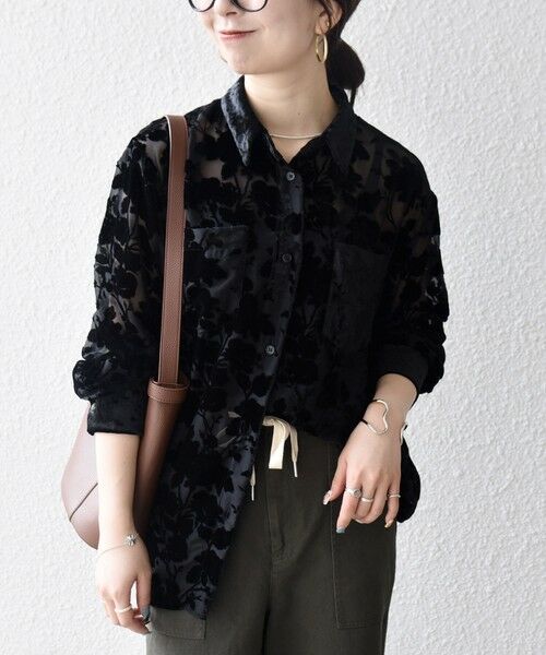 SHIPS / シップス シャツ・ブラウス | SHIPS any:〈手洗い可能〉フラワー オパール シアー シャツ ブラウス | 詳細3