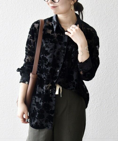 SHIPS / シップス シャツ・ブラウス | SHIPS any:〈手洗い可能〉フラワー オパール シアー シャツ ブラウス | 詳細4