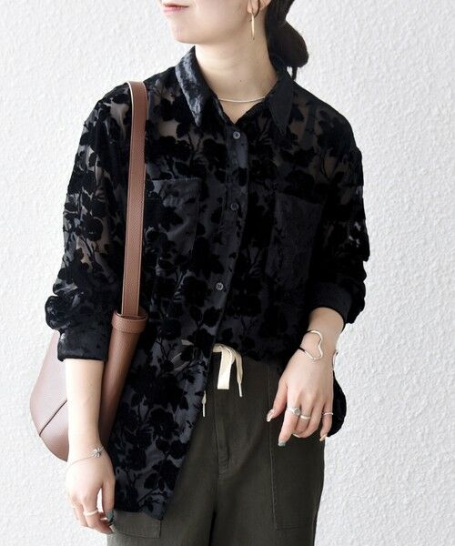 SHIPS / シップス シャツ・ブラウス | SHIPS any:〈手洗い可能〉フラワー オパール シアー シャツ ブラウス | 詳細7