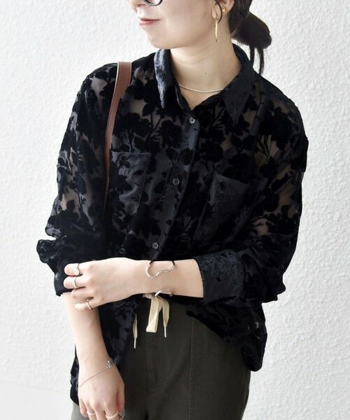 SHIPS / シップス シャツ・ブラウス | SHIPS any:〈手洗い可能〉フラワー オパール シアー シャツ ブラウス | 詳細8