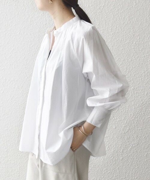 SHIPS / シップス シャツ・ブラウス | bon_meur:〈洗濯機可能〉レース スカーフ付き バンドカラー ギャザー パフ シャツ | 詳細11