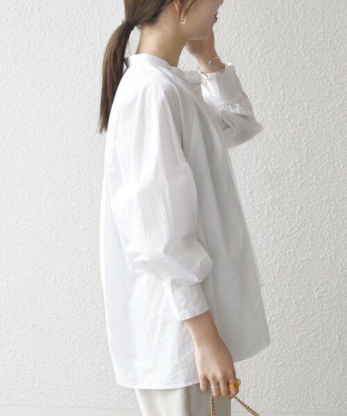 SHIPS / シップス シャツ・ブラウス | bon_meur:〈洗濯機可能〉レース スカーフ付き バンドカラー ギャザー パフ シャツ | 詳細9