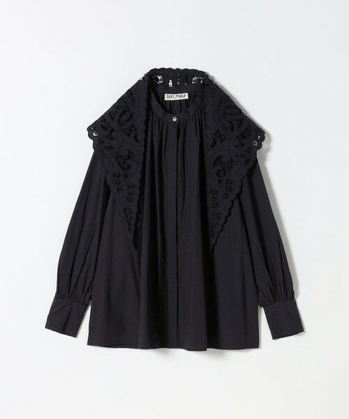 SHIPS / シップス シャツ・ブラウス | bon_meur:〈洗濯機可能〉レース スカーフ付き バンドカラー ギャザー パフ シャツ | 詳細20