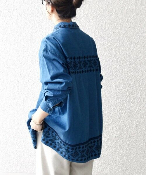 SHIPS / シップス Gジャン・デニムジャケット | bon_meur:〈洗濯機可能〉エンブロイダリー デニム シャツ ジャケット | 詳細11