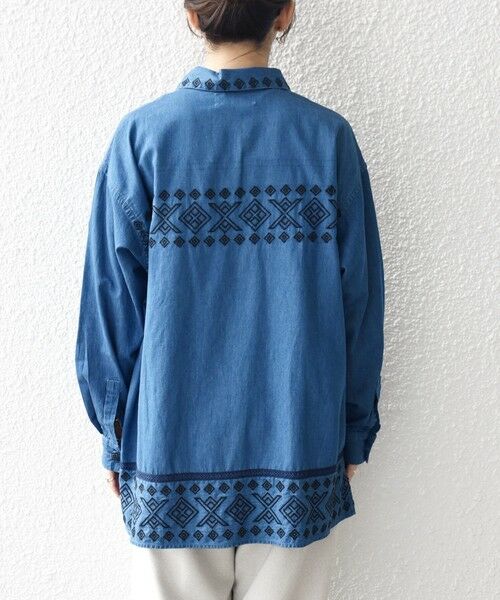 SHIPS / シップス Gジャン・デニムジャケット | bon_meur:〈洗濯機可能〉エンブロイダリー デニム シャツ ジャケット | 詳細22