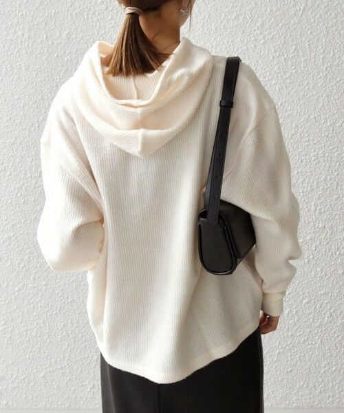 SHIPS / シップス カットソー | SHIPS any:〈手洗い可能〉起毛 ワッフル ハーフジップ フーディー プルオーバー | 詳細5