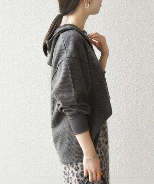 SHIPS / シップス カットソー | SHIPS any:〈手洗い可能〉起毛 ワッフル ハーフジップ フーディー プルオーバー | 詳細15