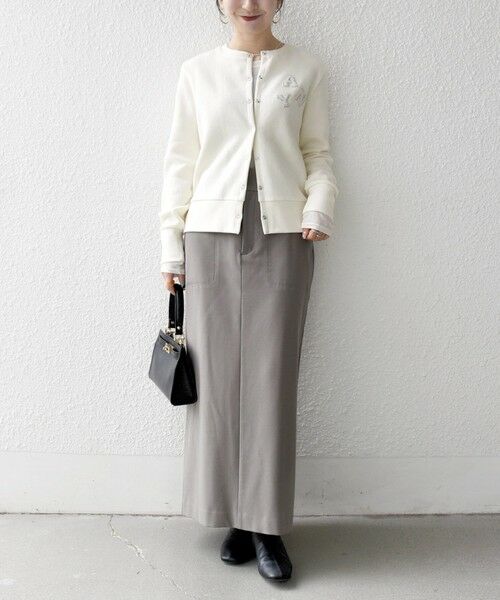 SHIPS / シップス カーディガン・ボレロ | SHIPS any:〈洗濯機可能〉裏起毛 ビジュー コンパクト スナップ カーディガン | 詳細1