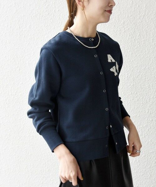 SHIPS / シップス カーディガン・ボレロ | SHIPS any:〈洗濯機可能〉裏起毛 ビジュー コンパクト スナップ カーディガン | 詳細26