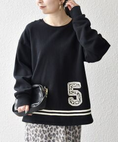 SHIPS / シップス スウェット | SHIPS any:〈洗濯機可能〉裏起毛 パールモチーフ 刺繍 ワイド スウェット