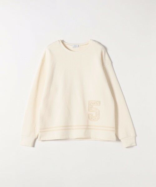 SHIPS / シップス スウェット | SHIPS any:〈洗濯機可能〉裏起毛 パールモチーフ 刺繍 ワイド スウェット | 詳細11